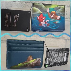 Loungefly Fox and the Hound Tod and Copper Disney Dog Fox Cardholder Wallet New
